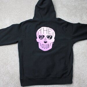 The 27 Club Coffee Hoodie Men XL Black MGK Skull Logo Hooded Pullover Sweatshirt